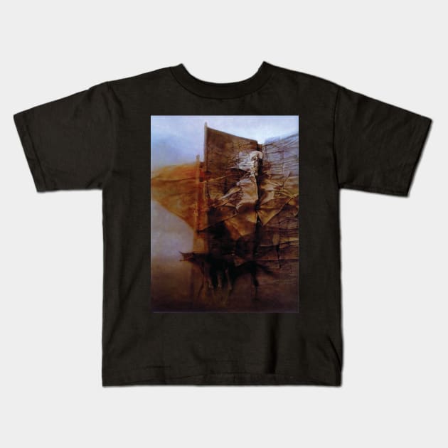 Zdzislaw Beksinski Kids T-Shirt by QualityArtFirst